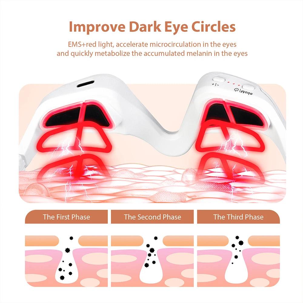 Eye Massager Relieves Eye Fatigue Eyes Massage Glasses Eye Fatigue Relief Massager Under-Eye Glasses Massager