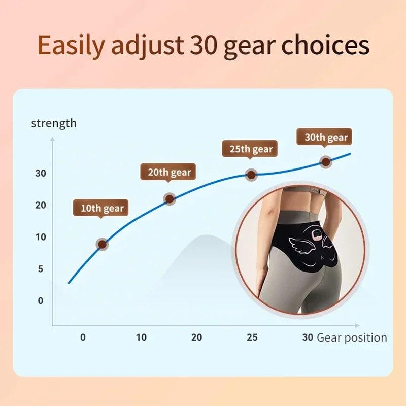 Electric EMS Hip Massager Trainer Buttock Muscle Stimulator with Remote Control 10 Modes 30 Training Levels Fitness Slimming