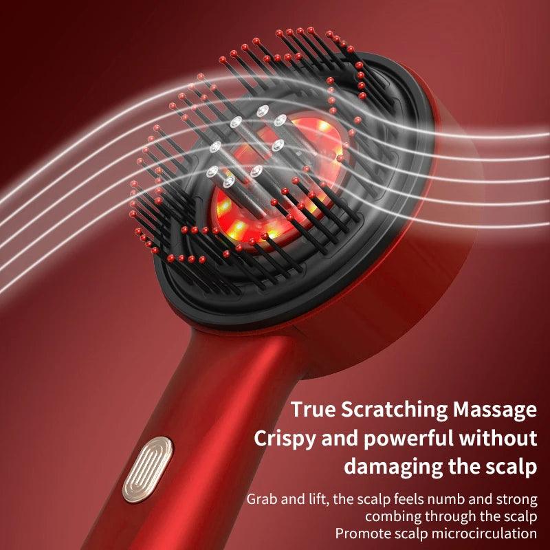 3 Modes Electric Massage Comb Portable Red Light Laser Comb for Hair Follicle Hair Follicles on the Head Essence Oil Applicator